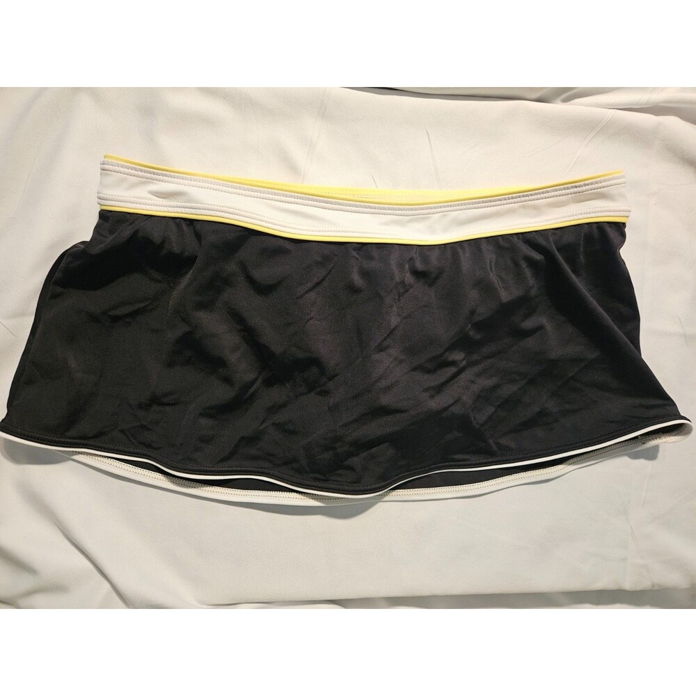 Nike‎ Women's Sz 10 Black  Swim Skirt Swimwear Bikini Bottom With Skirt